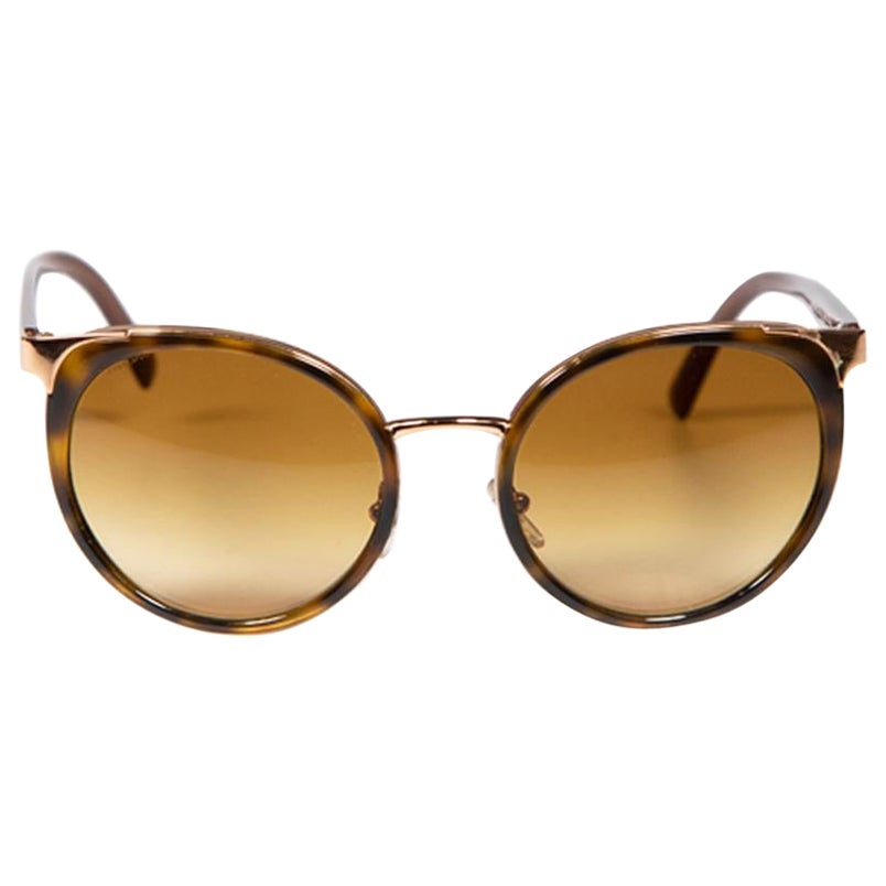 Versace Brown Runde Rahmen Sonnenbrille im Angebot