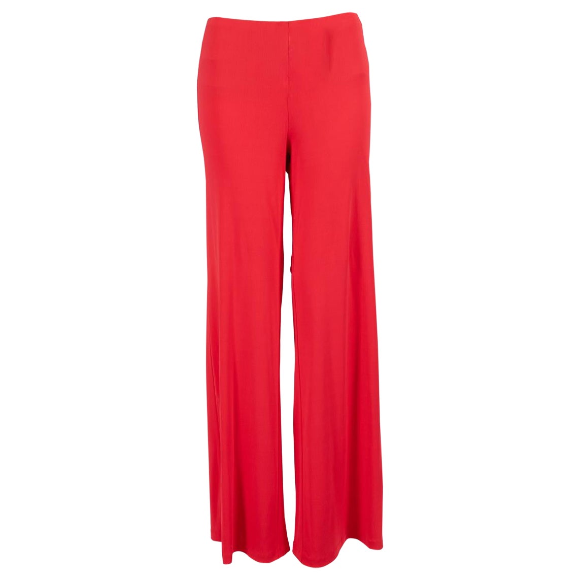 La Perla Coral Red Wide Fit Trousers Size L For Sale
