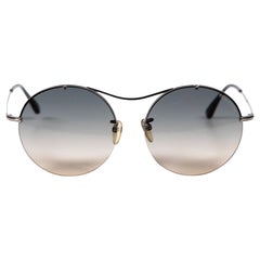 Schwarze Veronique-Sonnenbrille mit rundem Rahmen von Tom Ford