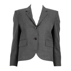 Thom Browne Grey Wool Blended Tailored Blazer Size L