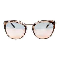 Used Prada Brown Tortoiseshell SPR 20U Cat Eye Sunglasses