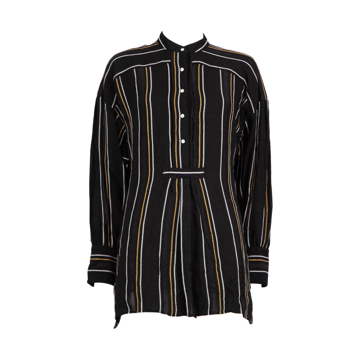 Proenza Schouler Black Striped Tunic Blouse Size XS For Sale