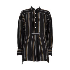Proenza Schouler Black Striped Tunic Blouse Size XS