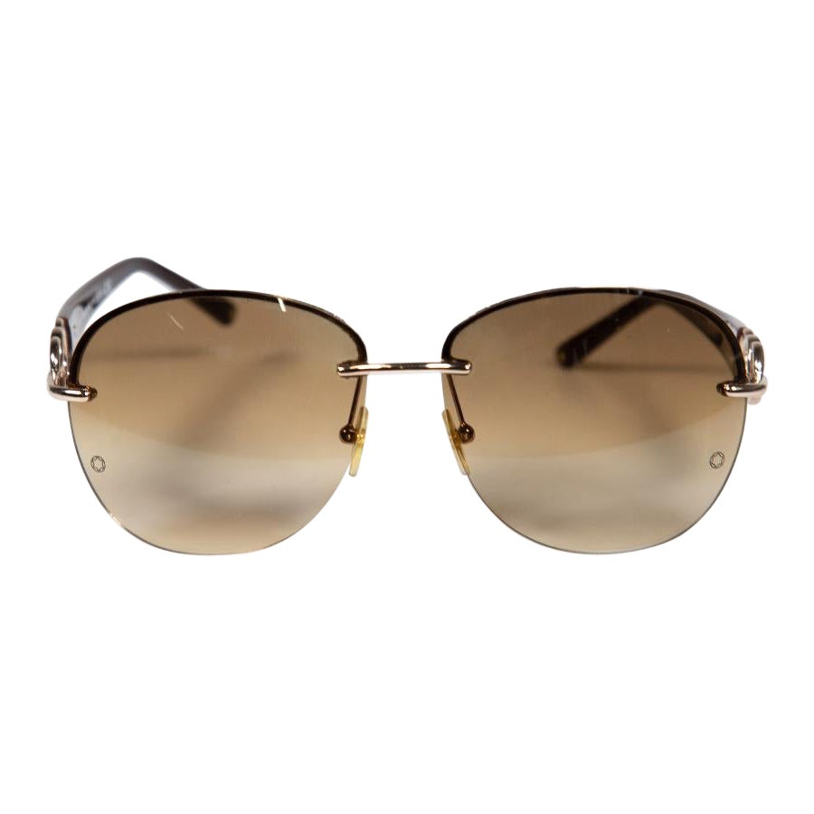 Montblanc Brown Gradient Lens Sunglasses For Sale