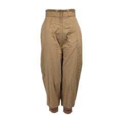 Versace Brown High Rise Tapered Trousers Größe XS