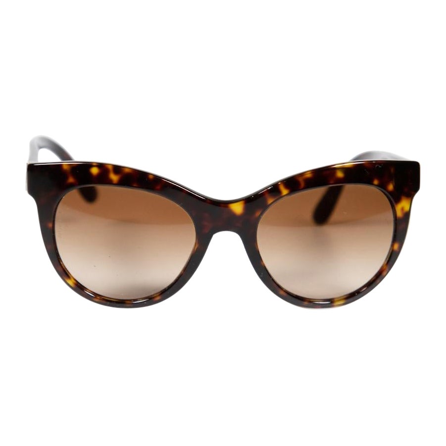 Dolce & Gabbana Brown Gradient Tortoiseshell Sunglasses For Sale