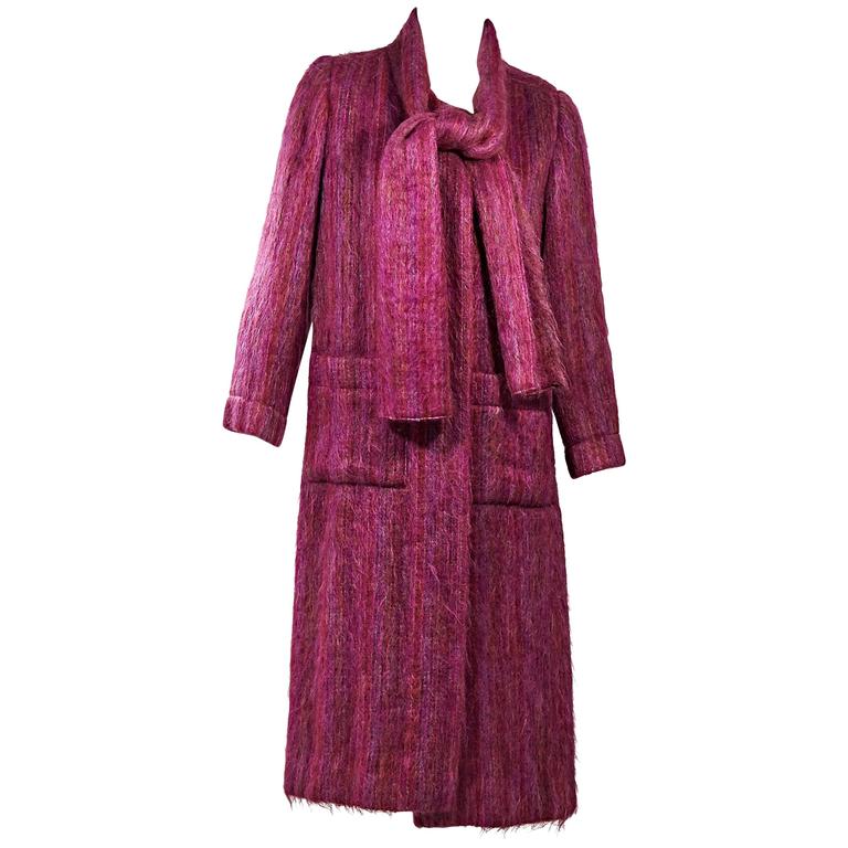 Pink Vintage Chanel Neck Scarf Wool Jacket at 1stDibs