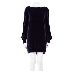 Alexander McQueen Robe tunique en velours violet Taille L