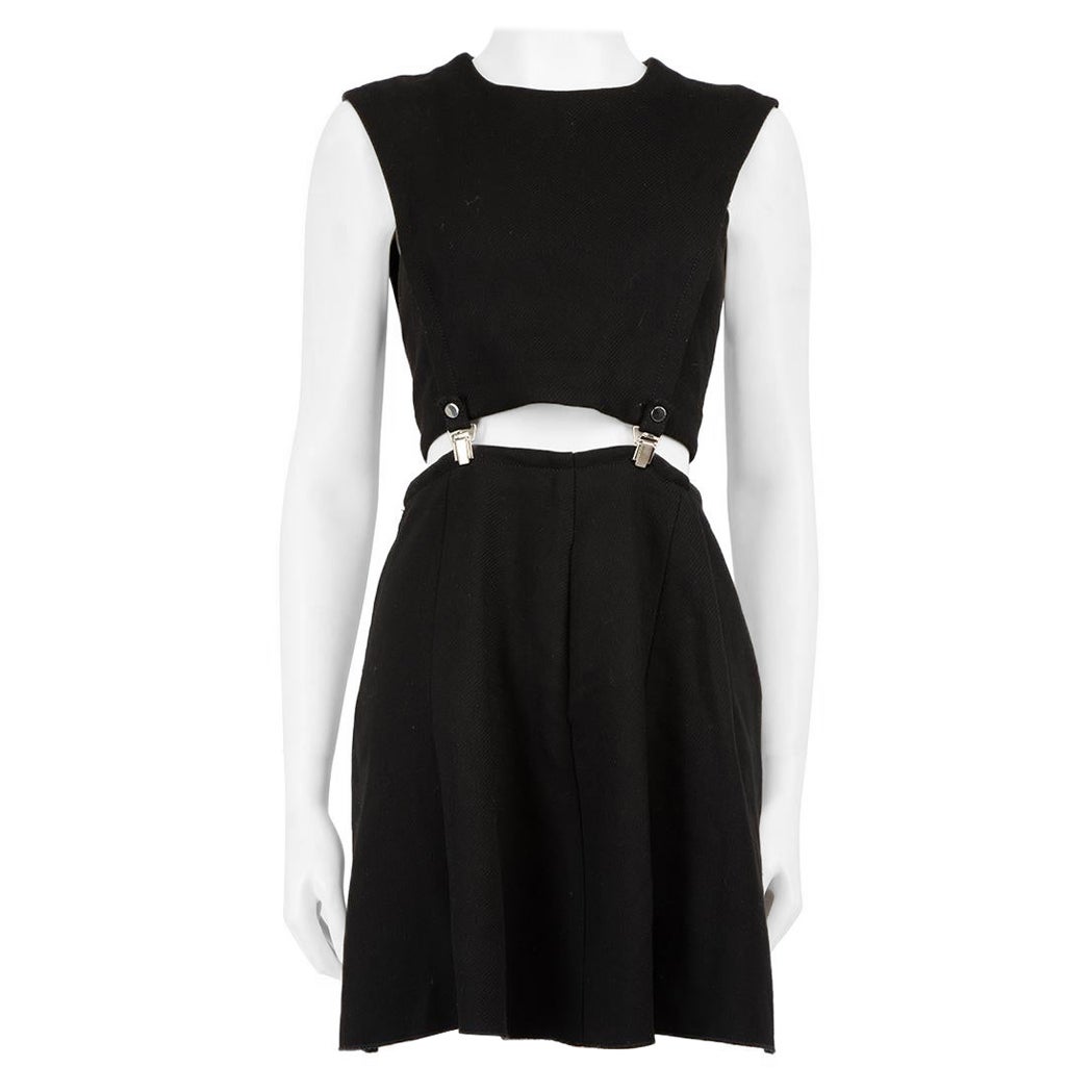 Maje Black Ruliete Twill Dress Size M For Sale