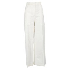 Sandro White Wide Leg Trousers Size L