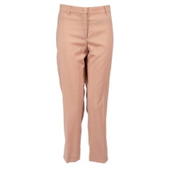 Used Miu Miu Pink Straight Leg Trousers Size L