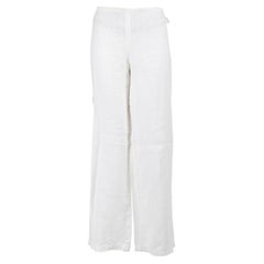 Pantalon large Max Mara Weekend Max Mara en lin blanc Taille L