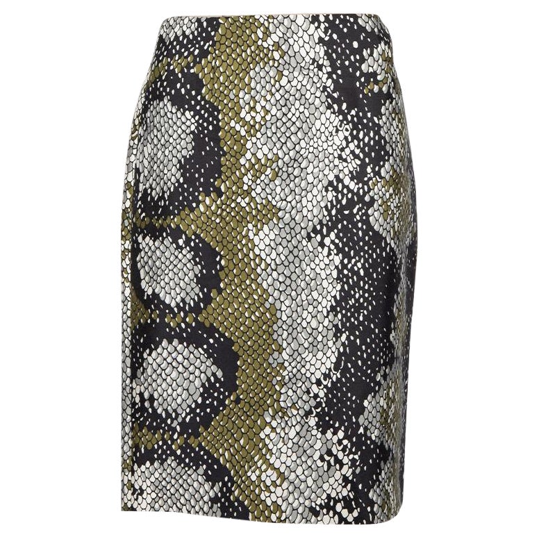 Prada Snake Print Pencil Skirt Size S For Sale