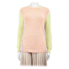 Stella McCartney Neon Colour Block Knit Sweater Size XXS