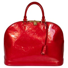 Louis Vuitton 2013 Rotes Lackleder Vernis Alma GM Vernis Alma GM