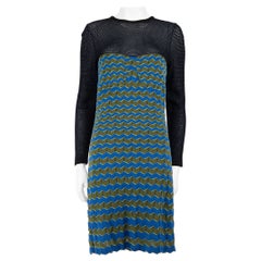 Used Missoni Zigzag Striped Long Sleeve Midi Dress Size L