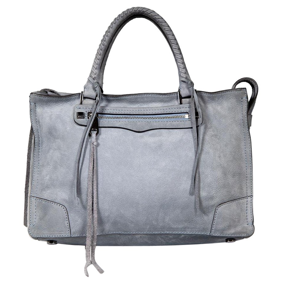 Rebecca Minkoff Grey Suede Medium Handbag For Sale