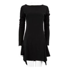 Yohji Yamamoto Black Ruffle Skirt Mini Dress Size S