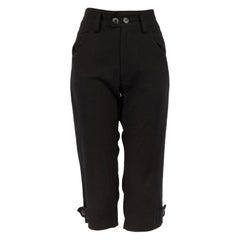 Yohji Yamamoto Schwarze Cropped Hose in Kurzform Größe XS