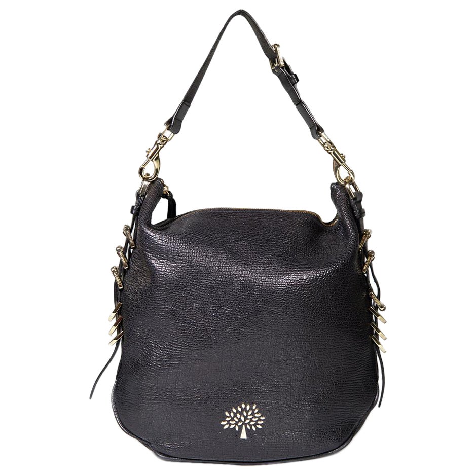Mulberry Black Leather Mila Hobo For Sale