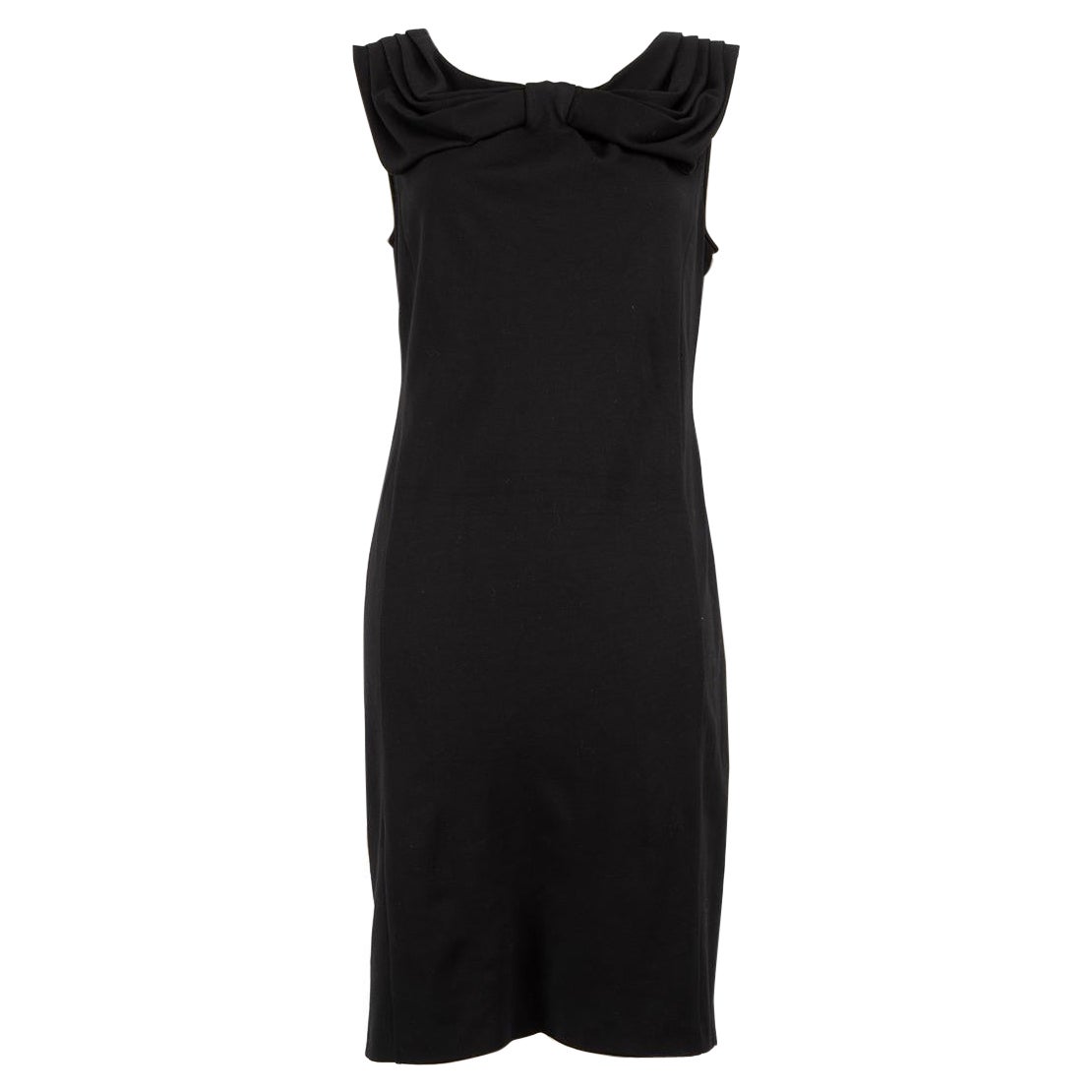 Giorgio Armani Black Draped Knee Length Dress Size XXL For Sale