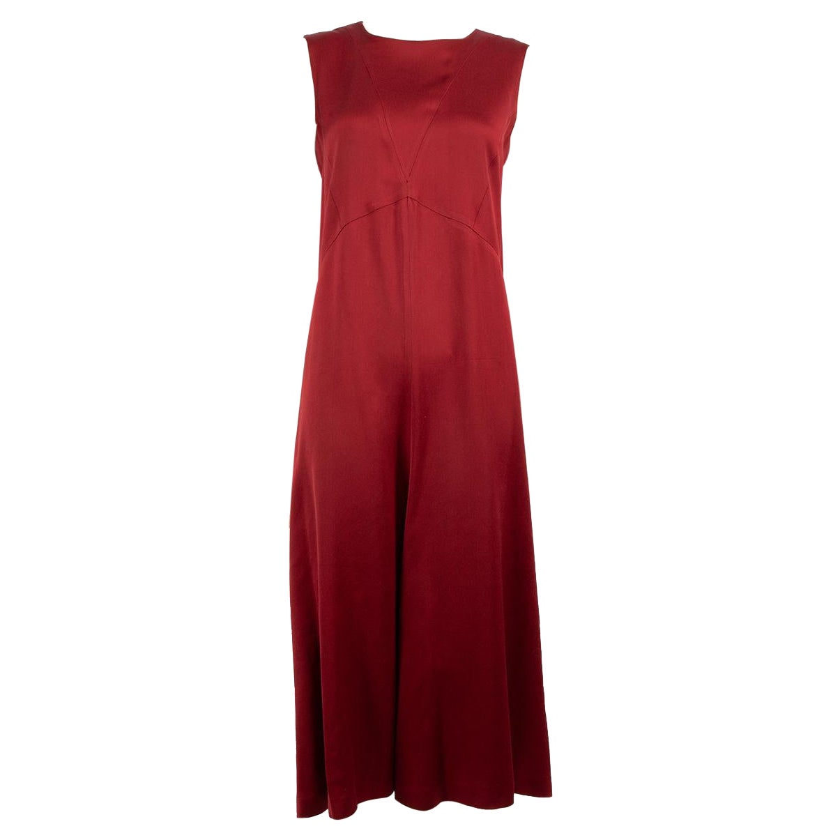 Max Mara S' Max Mara Red Sleeveless Midi Dress Size M For Sale