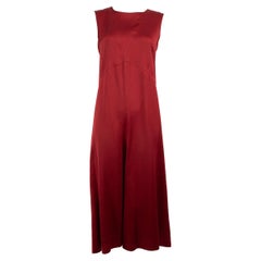 Used Max Mara S' Max Mara Red Sleeveless Midi Dress Size M