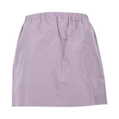 Mini jupe à taille élastiquée Miu Miu violet Taille M