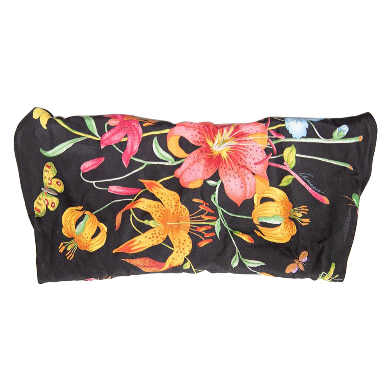 Gucci Floral Print Triangle Scarf For Sale