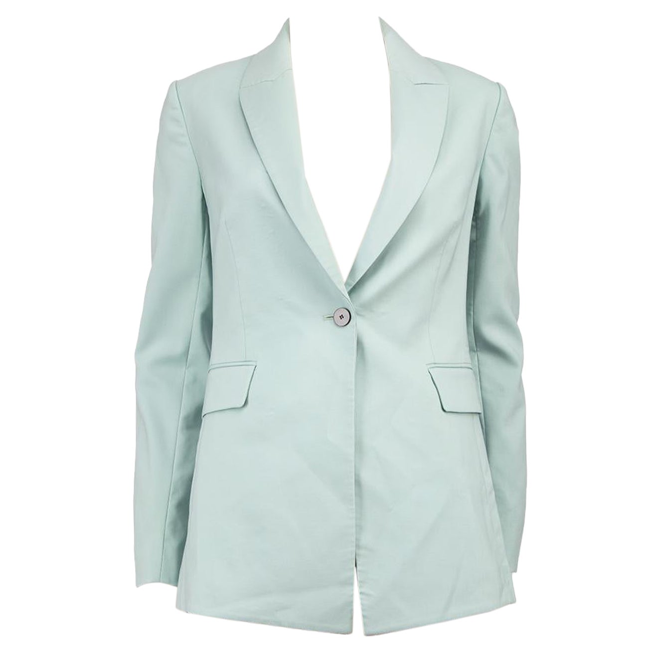 Theory Light Turquoise Wool Blazer Size S For Sale