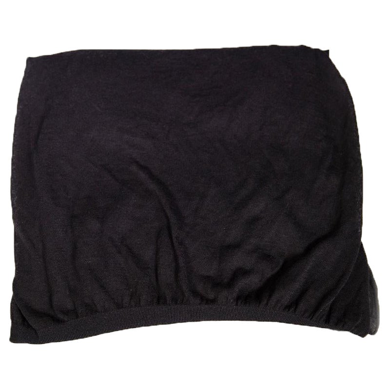 Yohji Yamamoto Black Ruched Accent Scarf For Sale