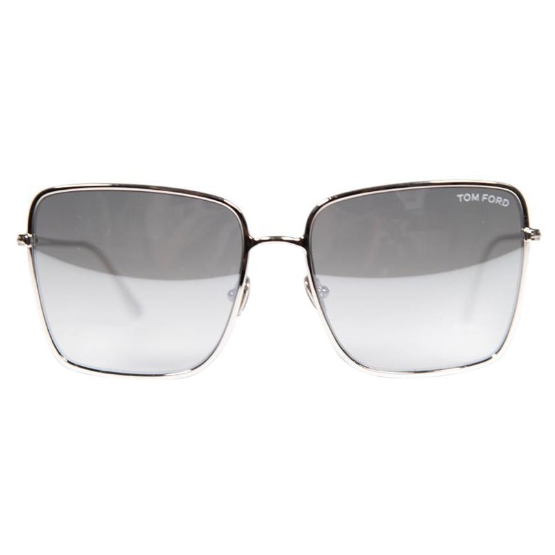 Tom Ford Heather Grey Smoke Square Sunglasses For Sale