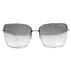 Lunettes de soleil carrées fumées gris chiné Tom Ford