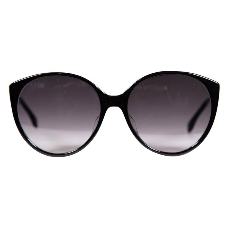 Fendi Black Gradient Smoke Cat Eye Sunglasses For Sale