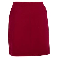 Paule Ka Burgundy Virgin Wool Mini Skirt Size S