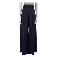 Pantalon large à rayures bleu marine New York, taille XL