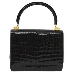 Dark Brown Crocodile Handbag