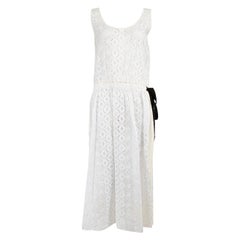 N°21 Robe midi en dentelle blanche Taille XL