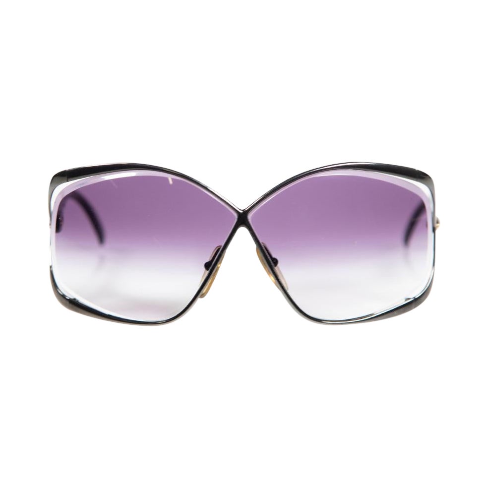 Dior Vintage Purple 2056 90 Butterfly Sunglasses For Sale