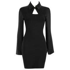 NANUSHKA Black Bodycon Layered Mini Dress Size XXS