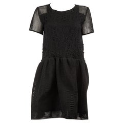 Sea New York Black Lace Panel Mesh Mini Dress Size XXS