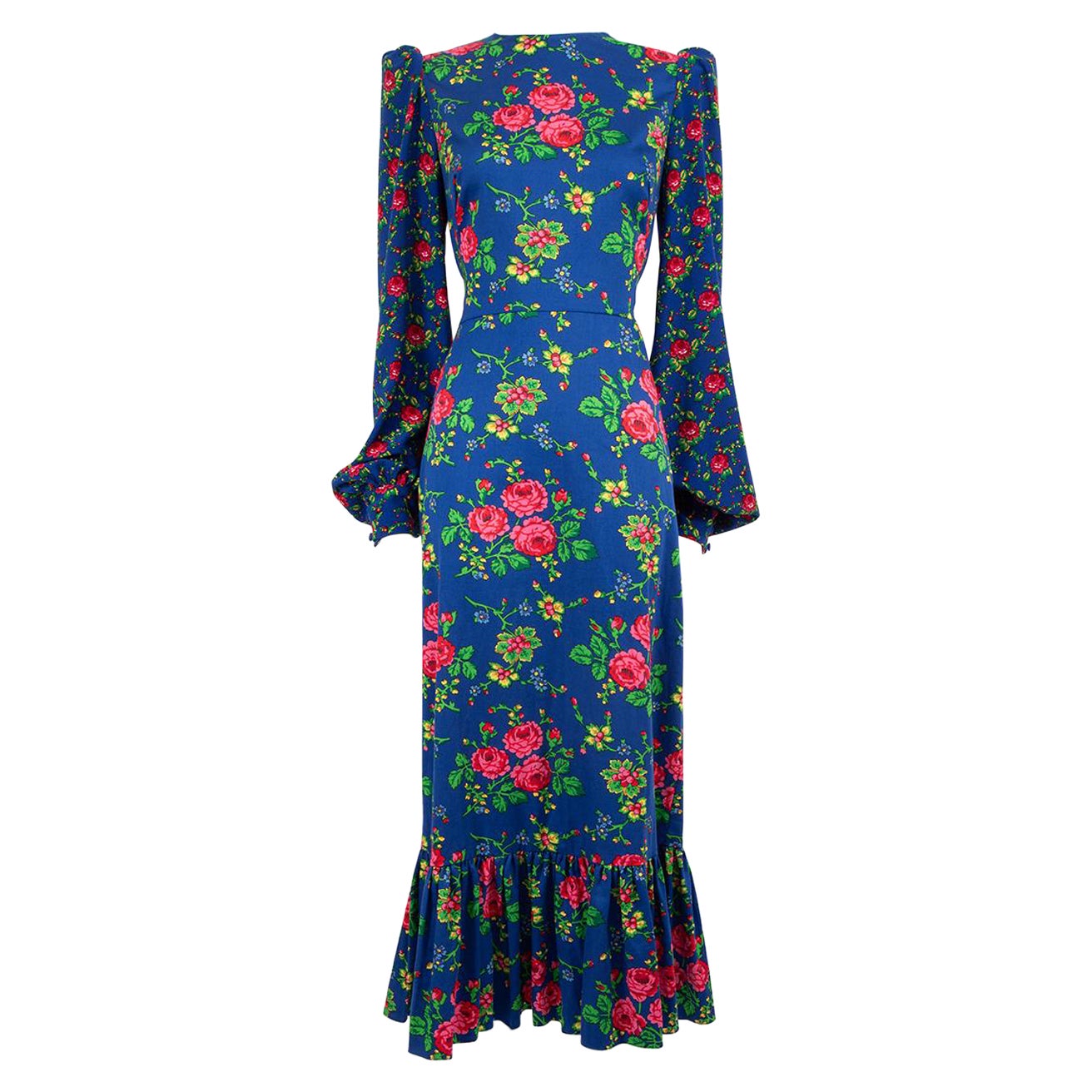 The Vampire's Wife Blue Floral Maxi Dress Size M For Sale