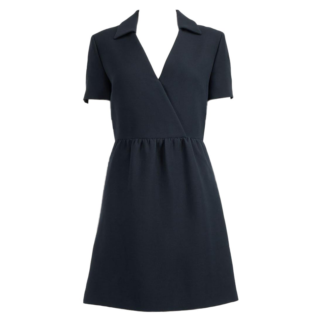 Dior 2020 Cruise Collection Navy Wool Mini Dress Size XL For Sale