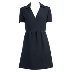 Dior 2020 Cruise Collection Navy Wool Mini Dress Size XL
