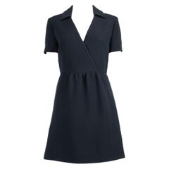 Dior 2020 Cruise Collection Mini robe en laine bleu marine taille XL