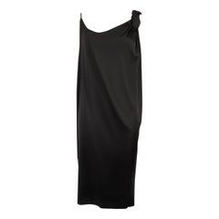 Acne Studios Schwarzes Kleid mit geflochtenem Riemen Größe M