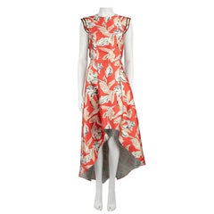 Used Sachin & Babi Red Floral Print Midi Dress Size S