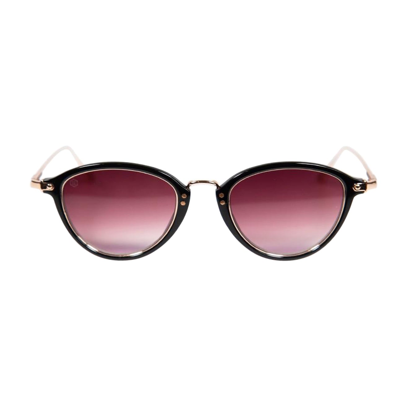 Taylor Morris Black Frame Purple Lens Sunglasses For Sale