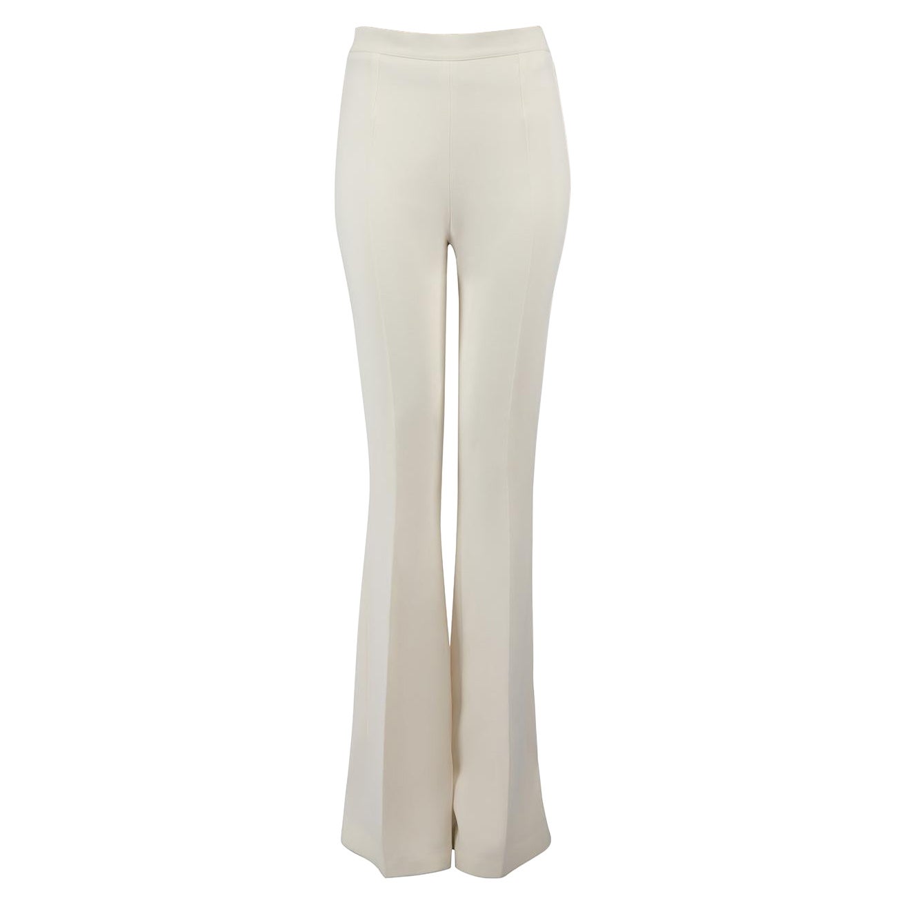 Safiyaa White Tailored Flared Leg Trousers Size S For Sale