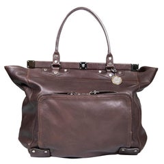 Lanvin Brown Brown Leather Large Tote Bag